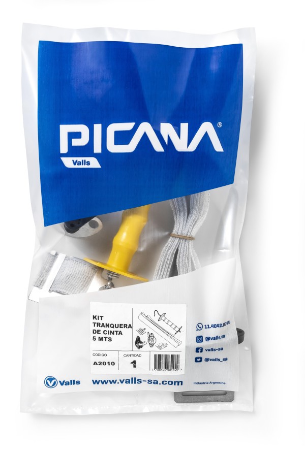 TRANQUERA DE CINTA 40mm - KIT COMPLETO 5 Mt - Imagen 4